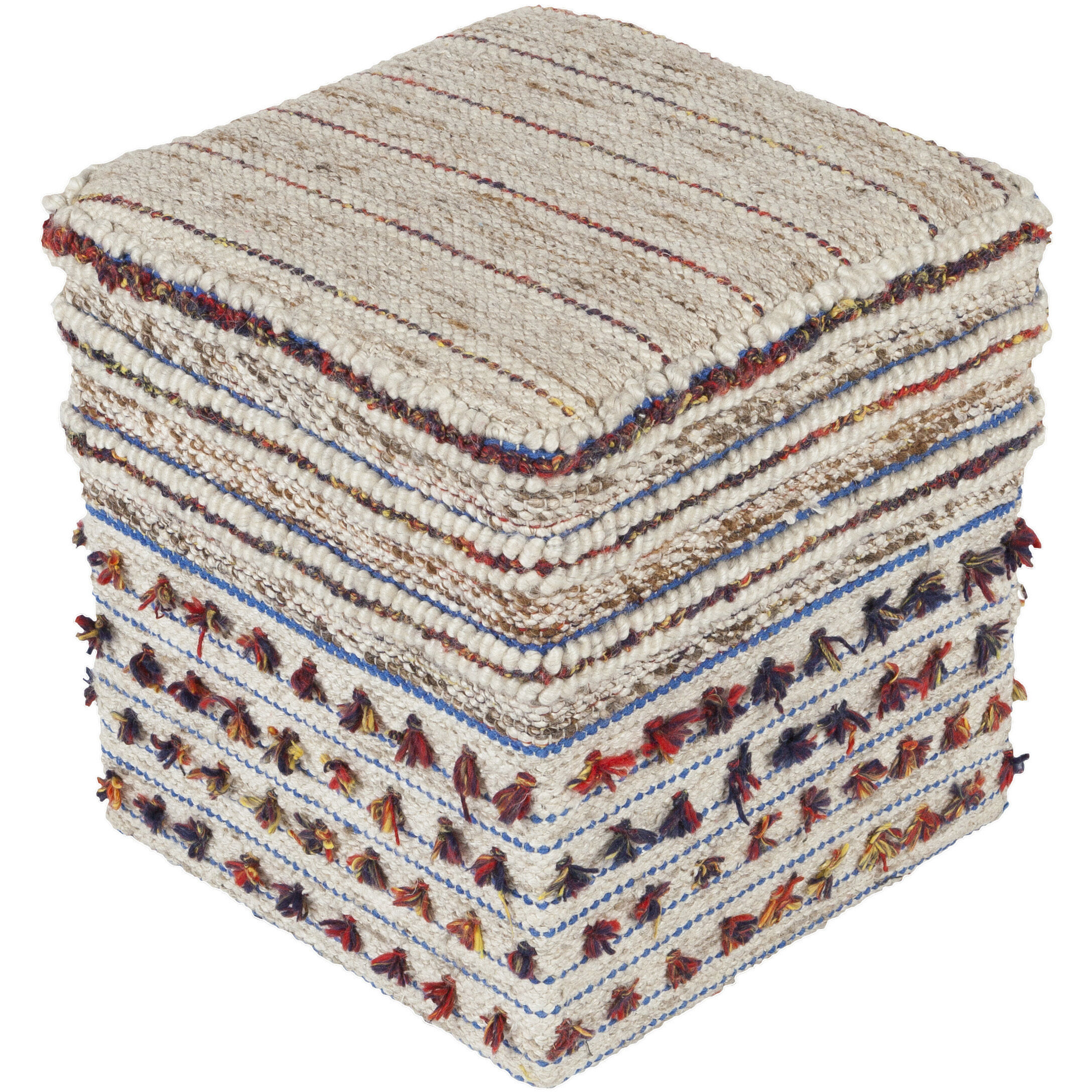 Scotia 18 inch Red Ottoman