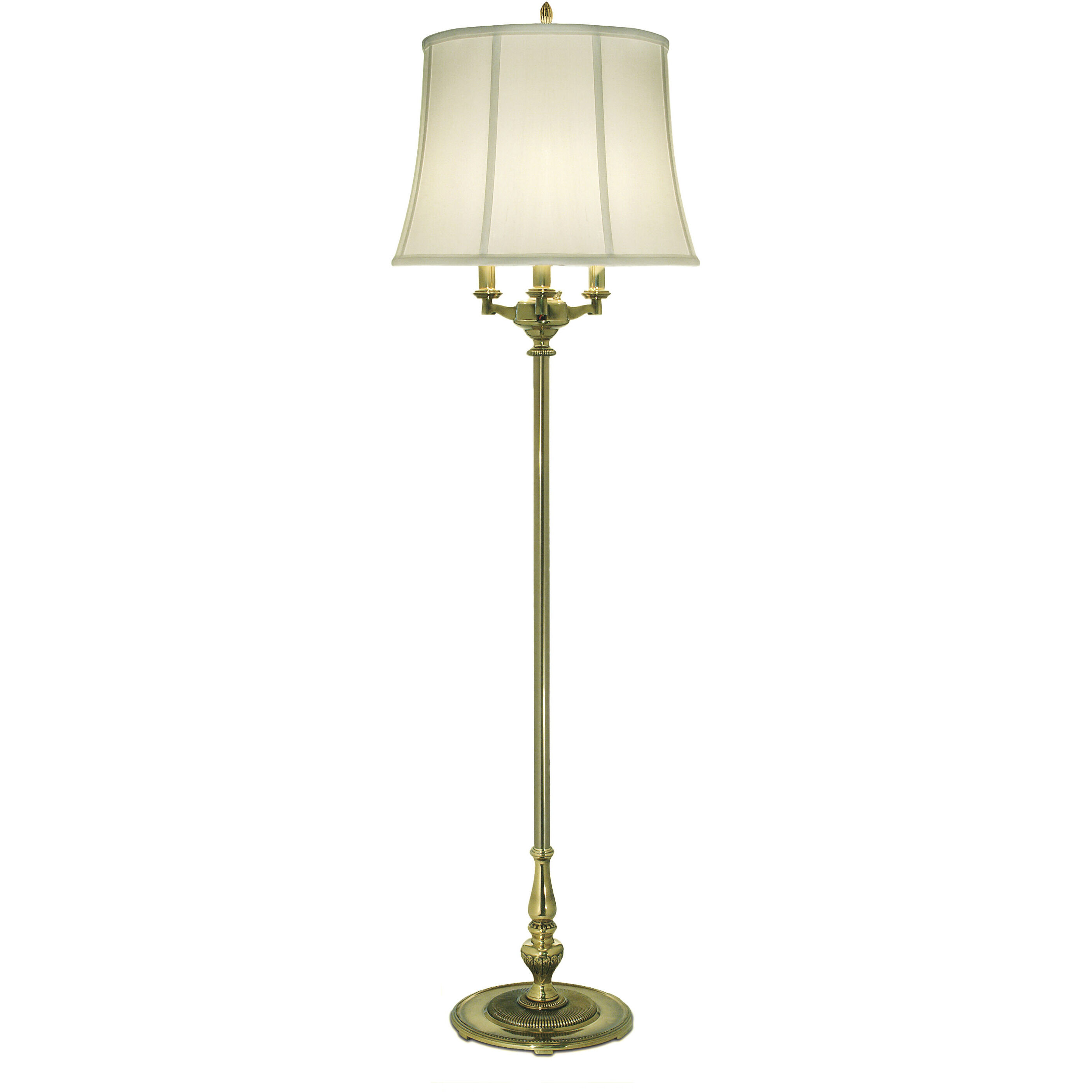 Ellie 61 inch 150 watt Burnished Brass Floor Lamp Portable Light