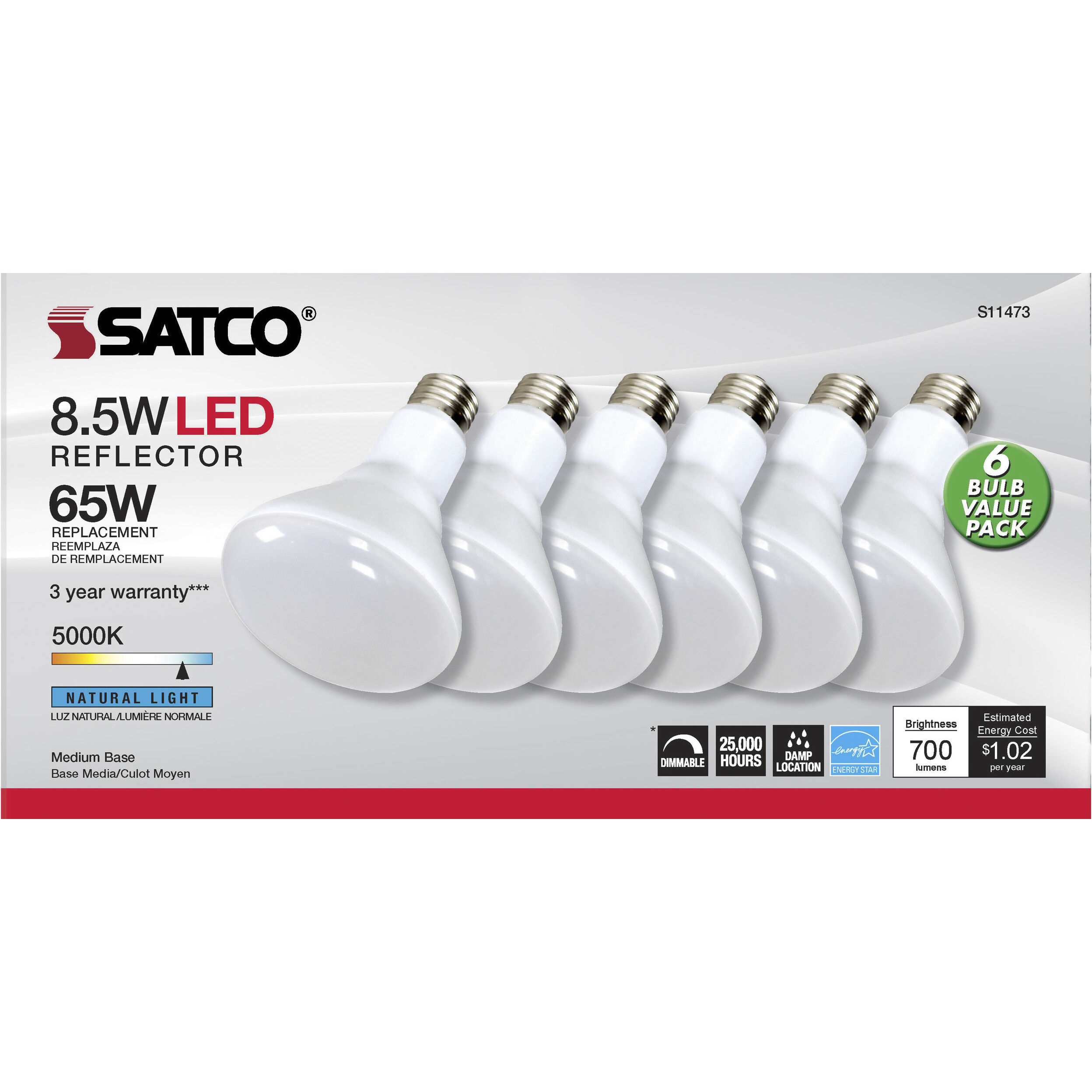 Lumos LED Medium 8.50 watt 5000K LED Bulb