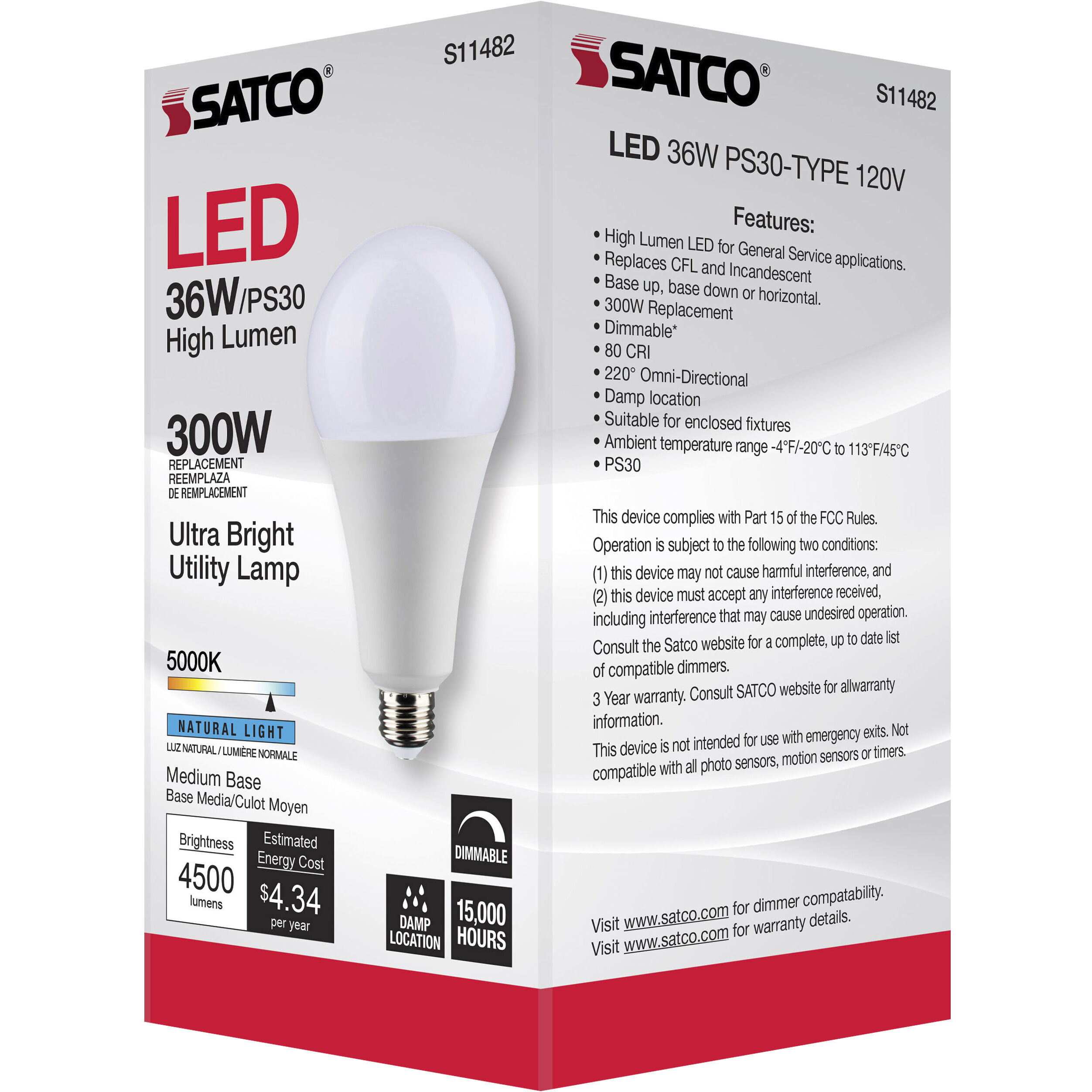 Lumos Medium 36.00 watt 5000 Utility Lamp