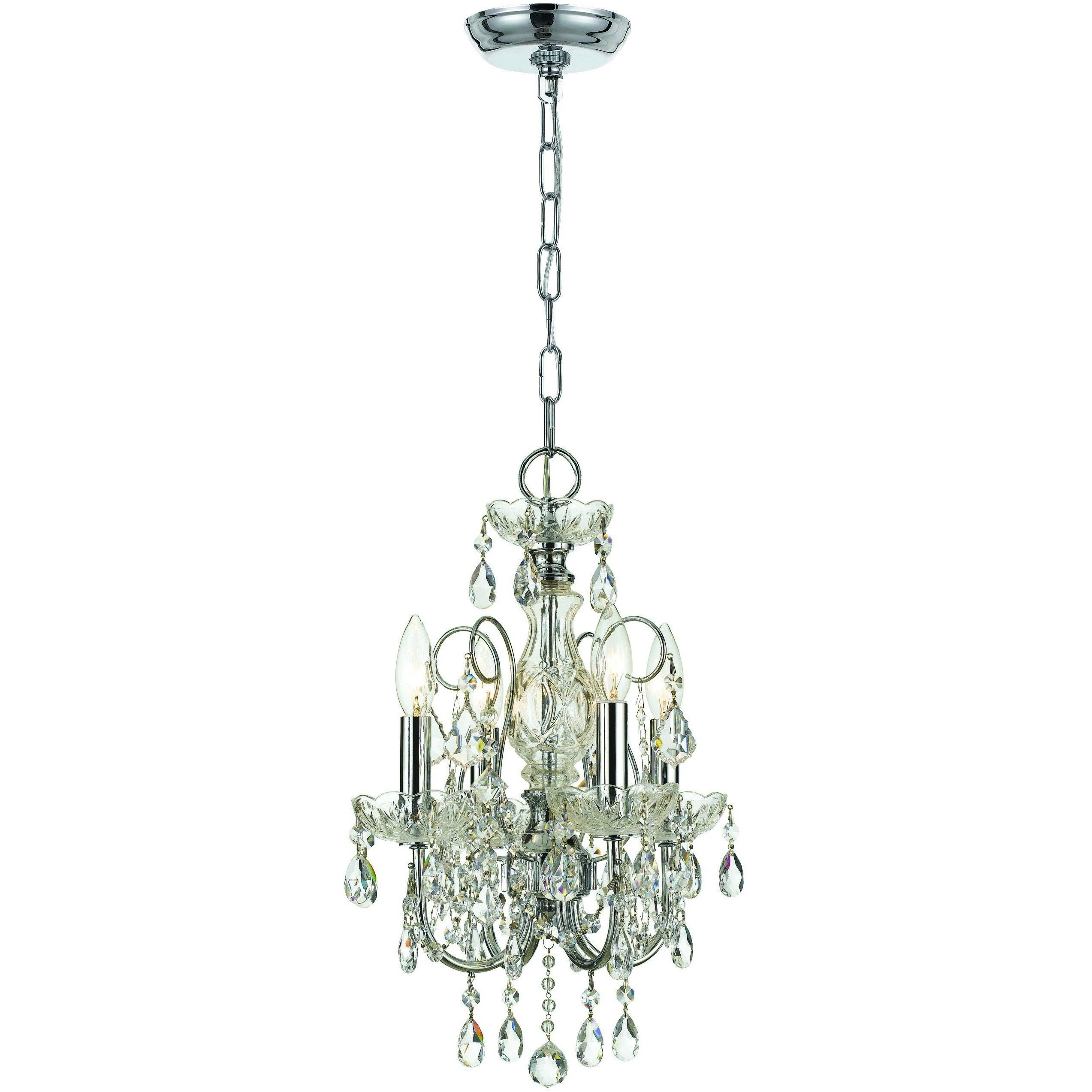 Imperial 4 Light 12 inch Polished Chrome Mini Chandelier Ceiling Light in Clear Spectra