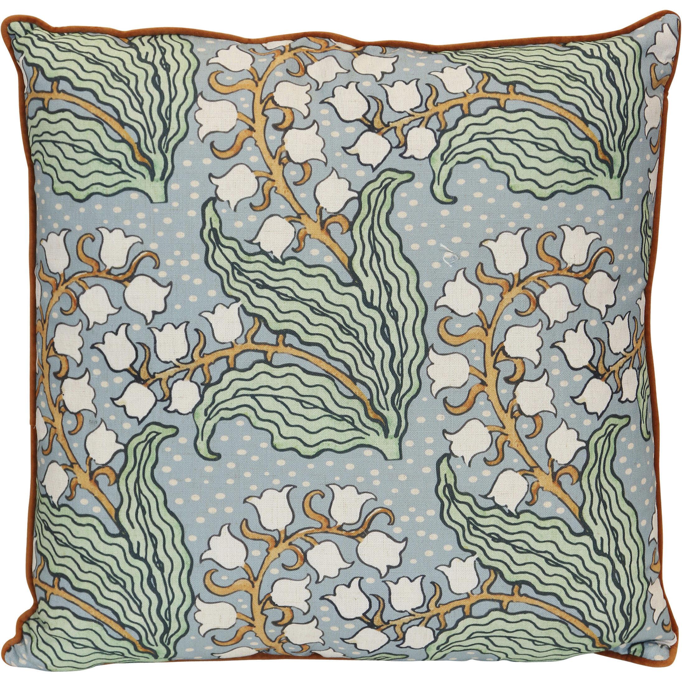 Chinoiserie 22 inch Multicolor Pillow in 22" x 22"