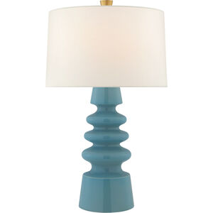 Julie Neill Andreas 28.5 inch 100 watt Blue Jade Table Lamp Portable Light, Medium