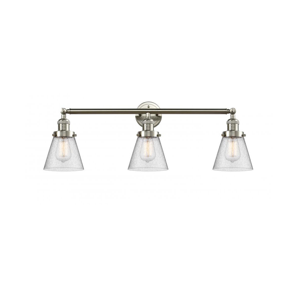 Franklin Restoration Small Cone 3 Light 30.00 inch Bathroom Vanity Light
