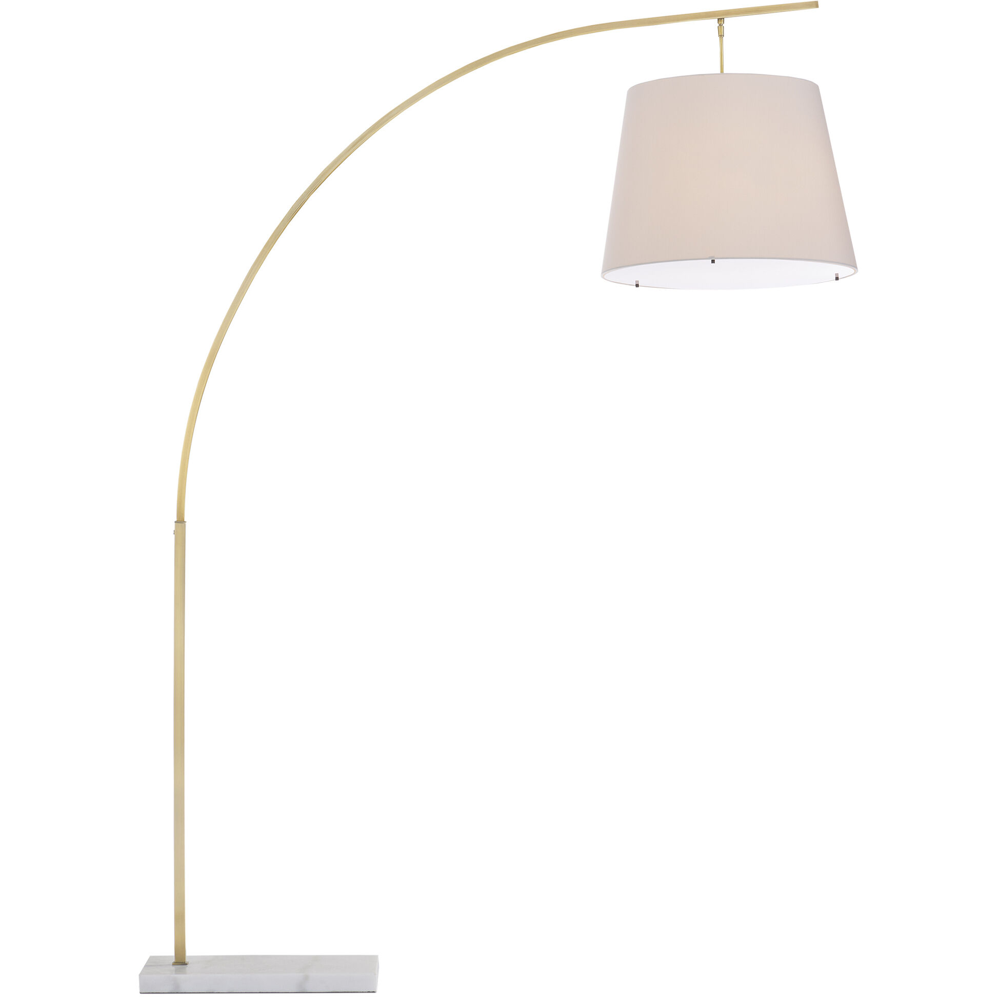 Cloister 87 inch 75 watt Antique Brass and White Floor Lamp Portable Light, Large