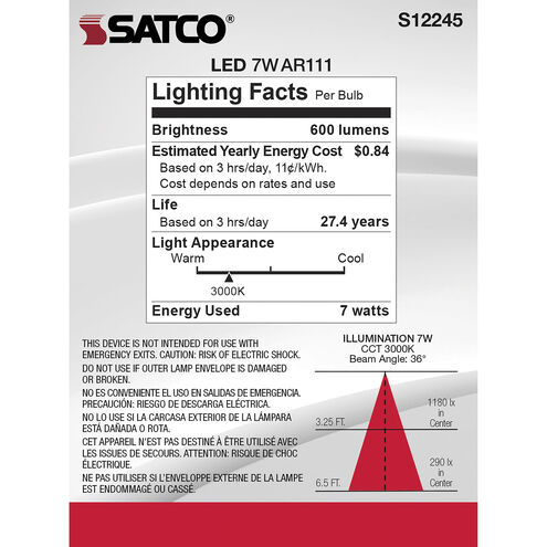 Lumos LED LED G53 7.00 watt 3000K Light Bulb