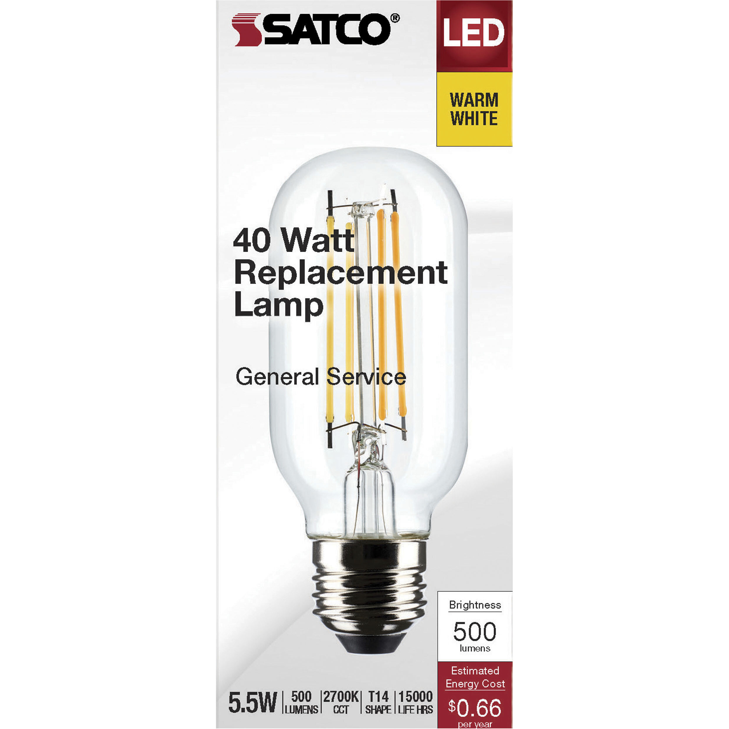 Tube LED 5.5 watt 120 2700K LED Filament, LED Filament