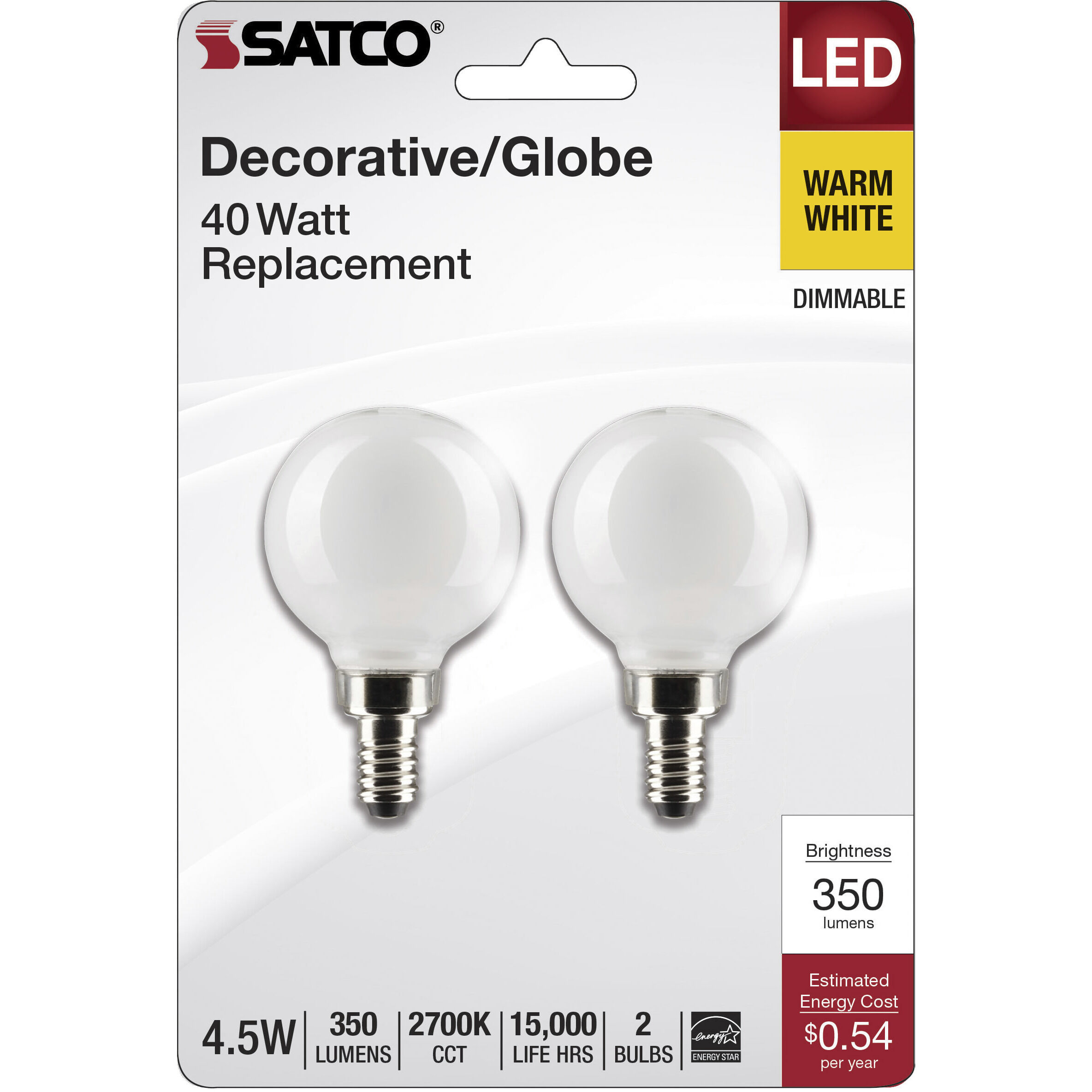 Lumos LED Candelabra 4.5 watt 120 2700K LED Filament, LED Filament