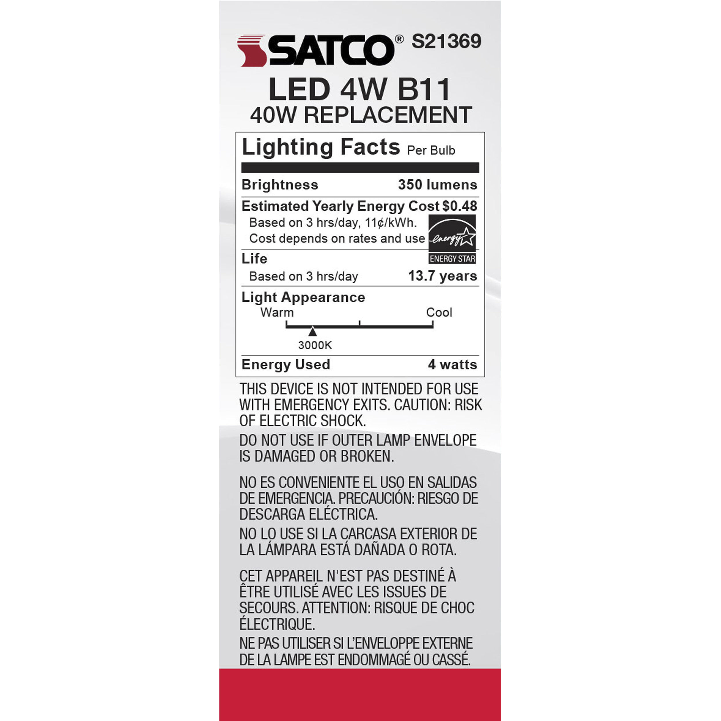 Lumos LED Medium Medium 4.00 watt 3000K LED Filament