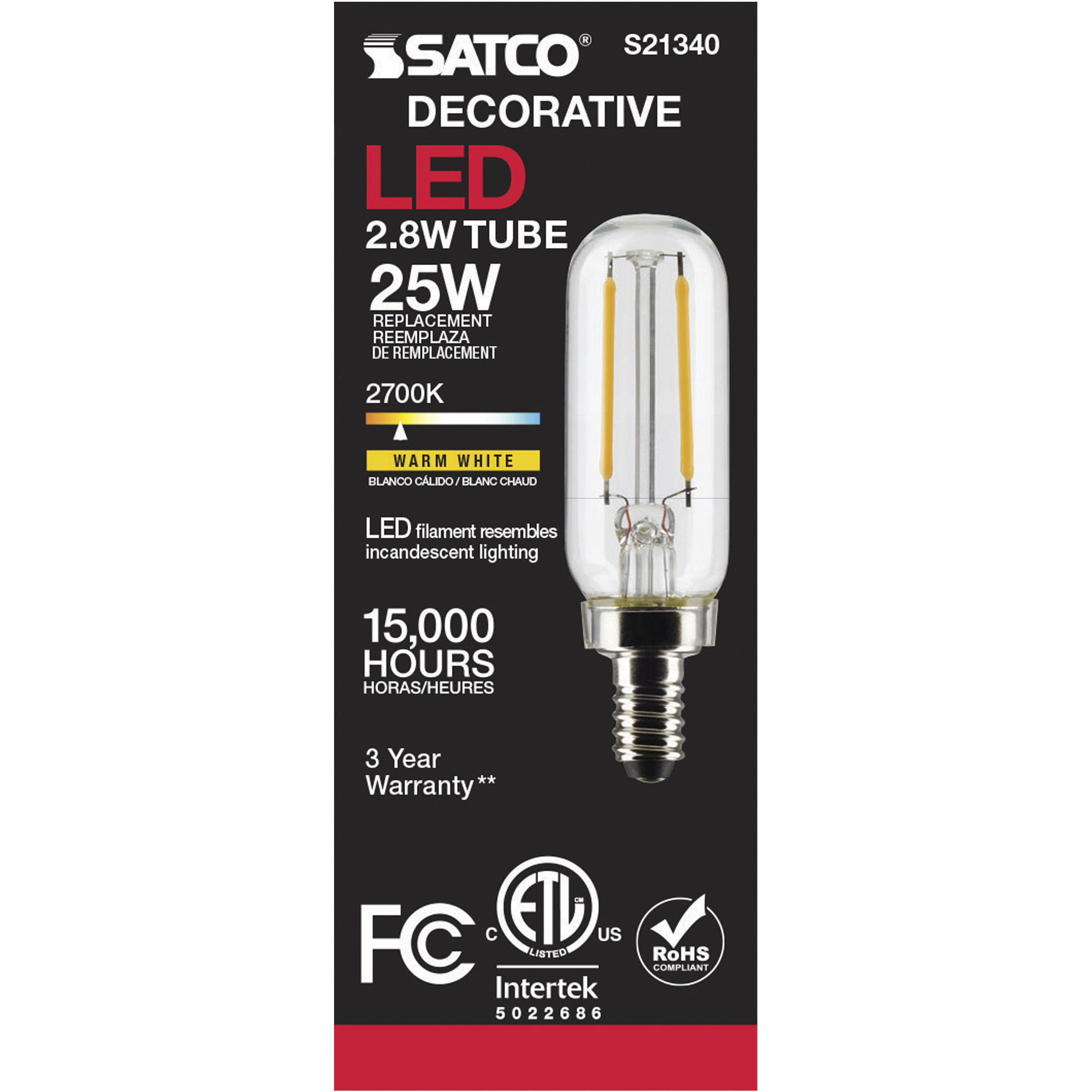 Lumos LED Candelabra Candelabra 2.80 watt 2700K LED Filament