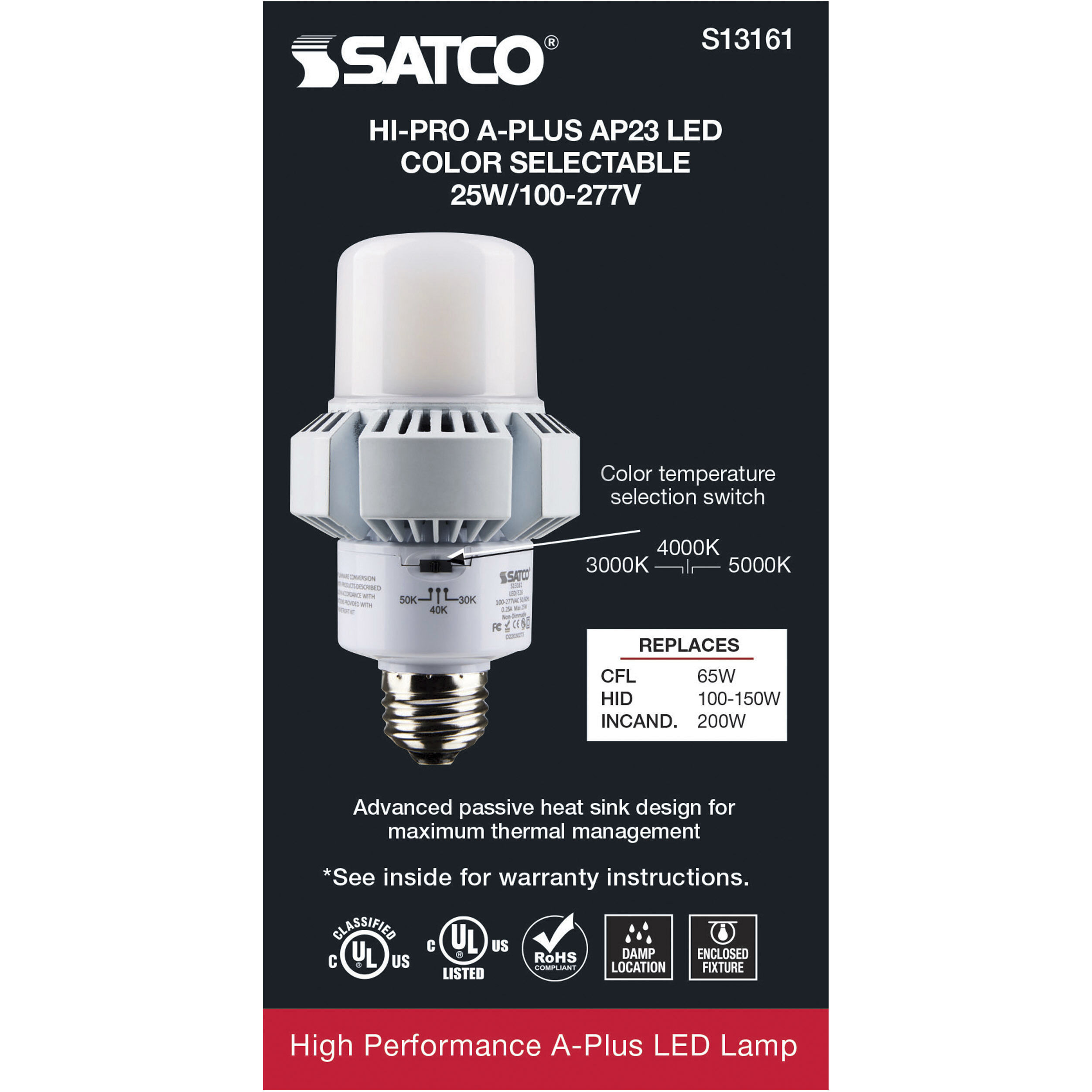 Lumos LED AP23 / ED23 Medium 25.00 watt 3000K HID Replacements