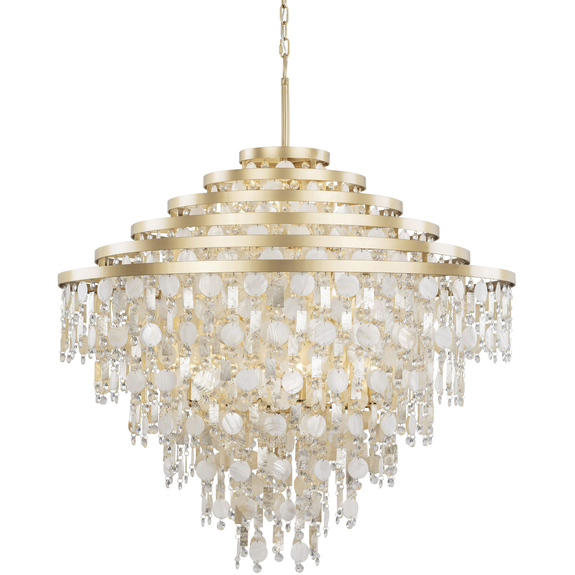 Kalani 16 Light 41 inch French Gold Chandelier Ceiling Light, Smithsonian Collaboration