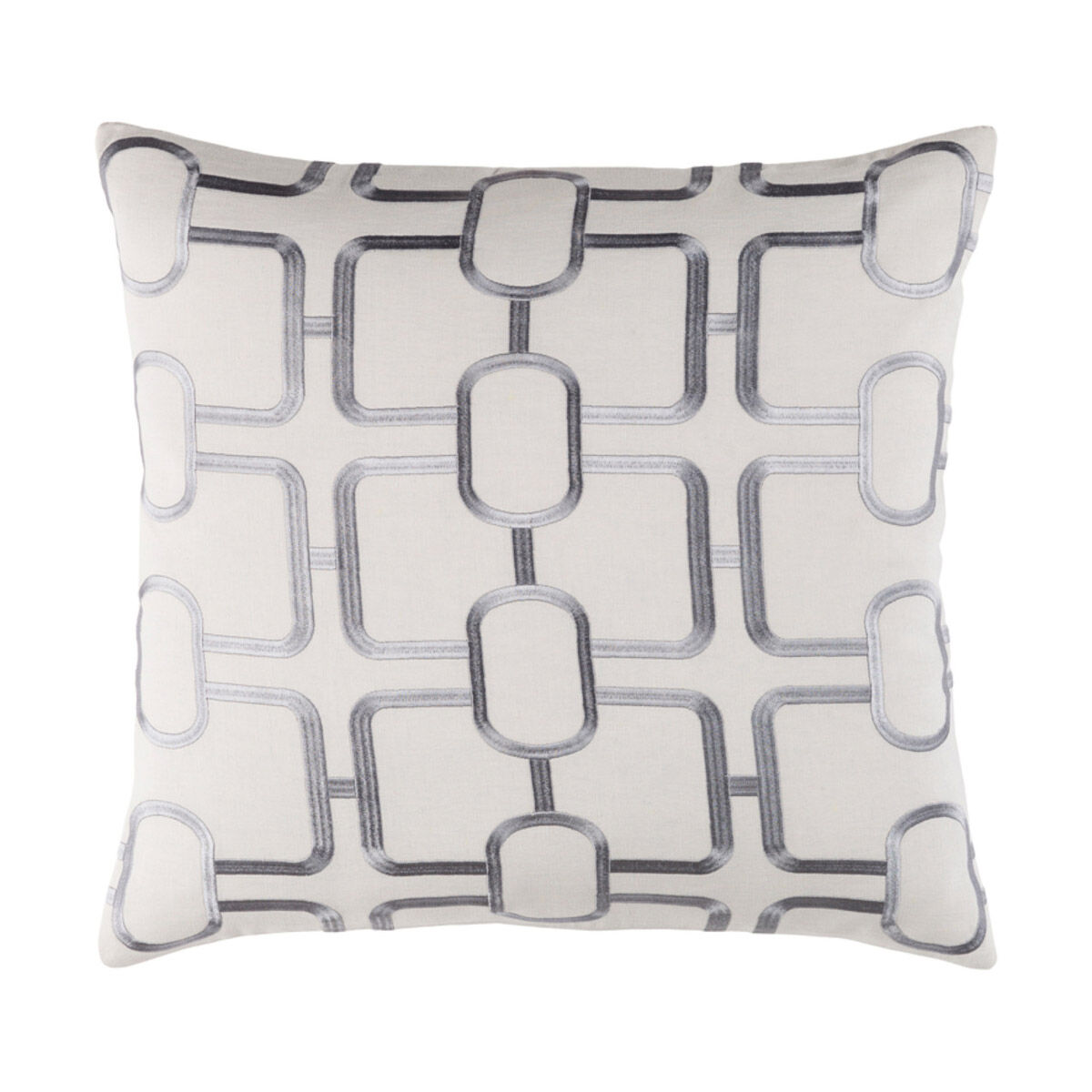 Lockhart 18 X 18 inch Light Gray and Denim Pillow