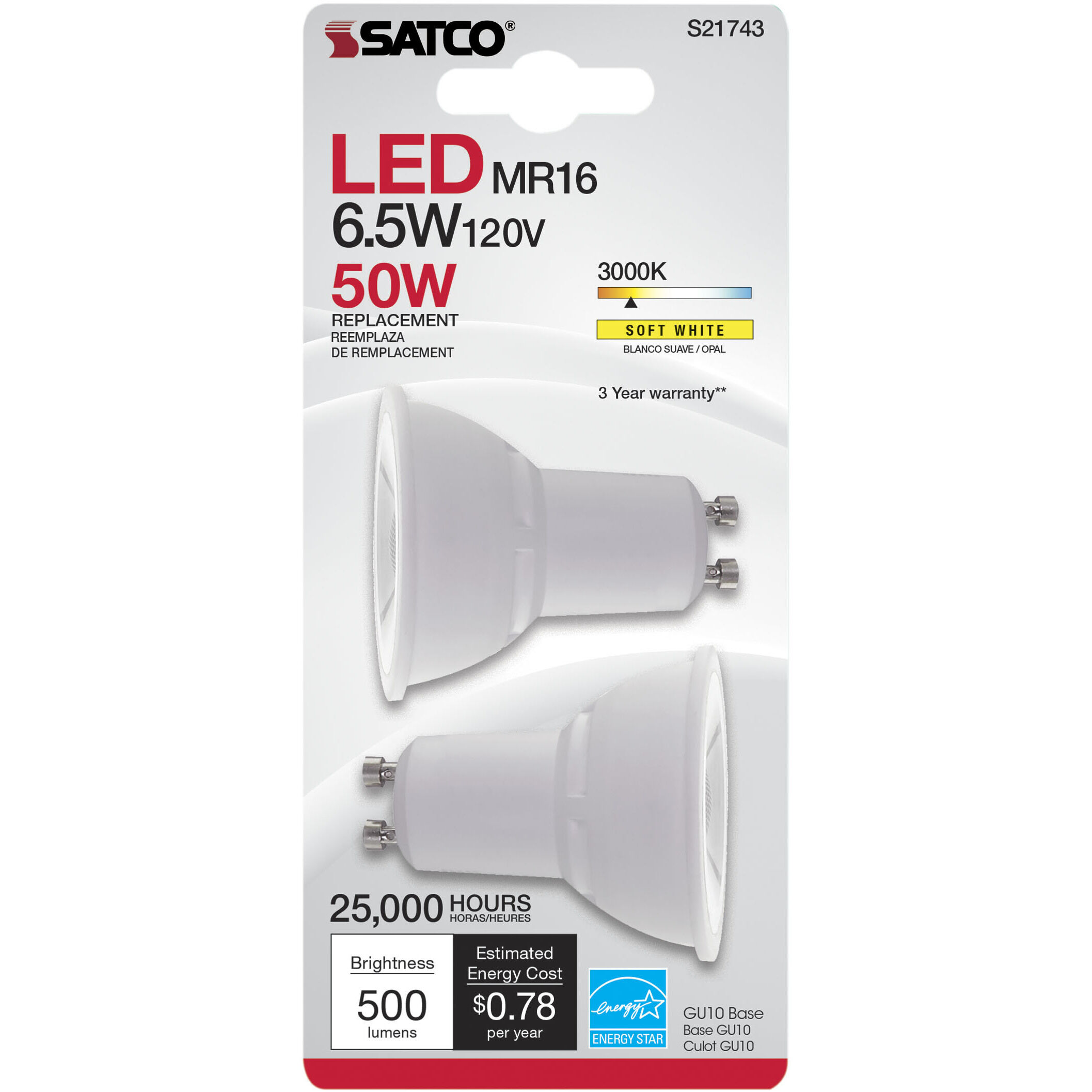 Gu10 6.5 w led bulb on sale