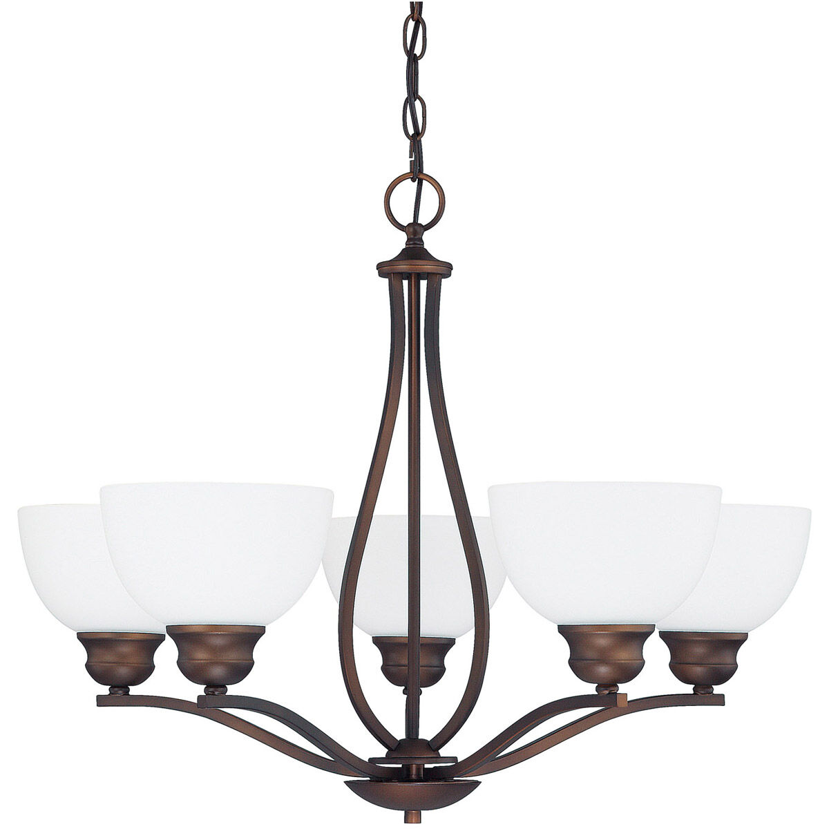Peckham 5 Light 27 inch Burnished Bronze Chandelier Ceiling Light