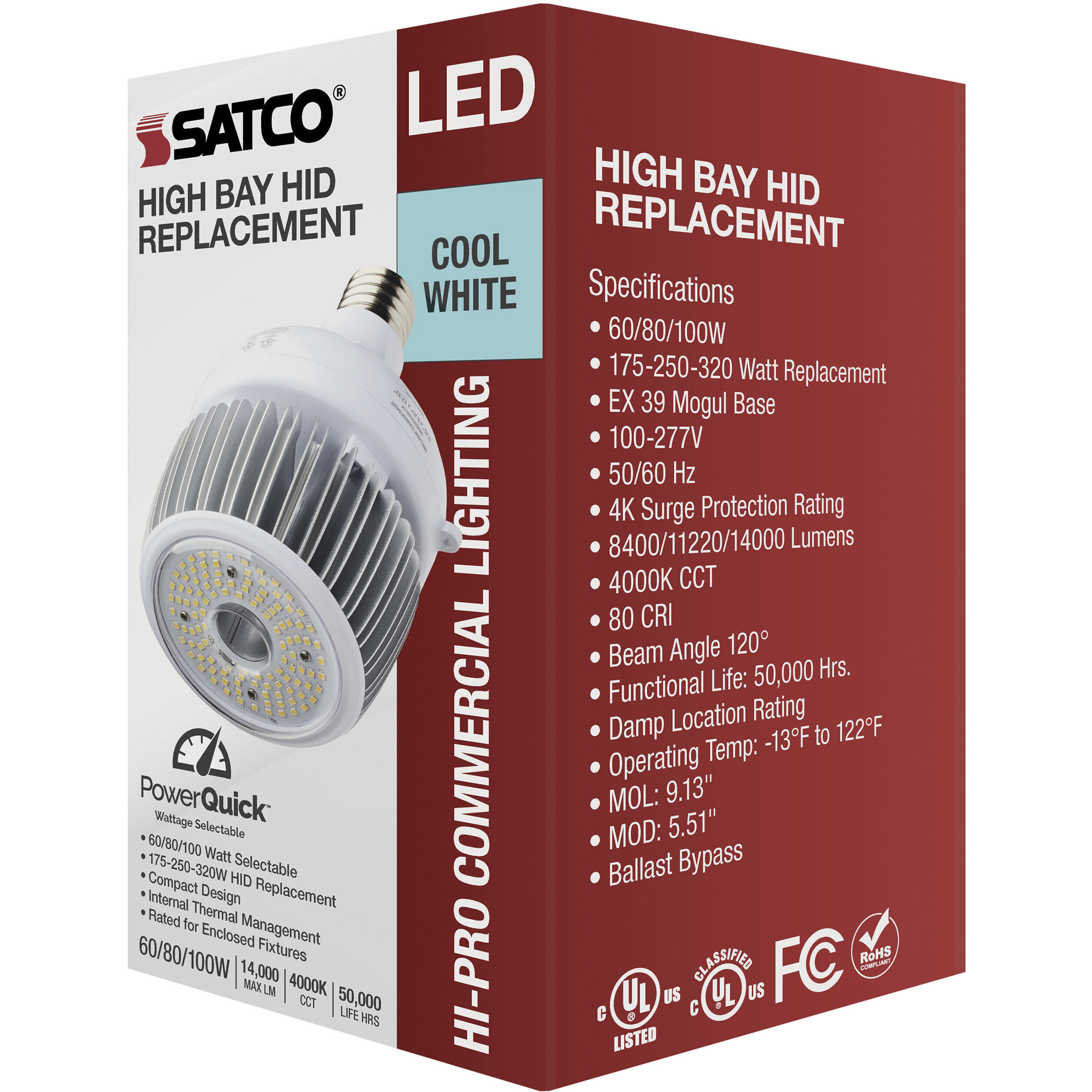 Hi-Pro LED LED Mogul Extended 4000K HID Replacements