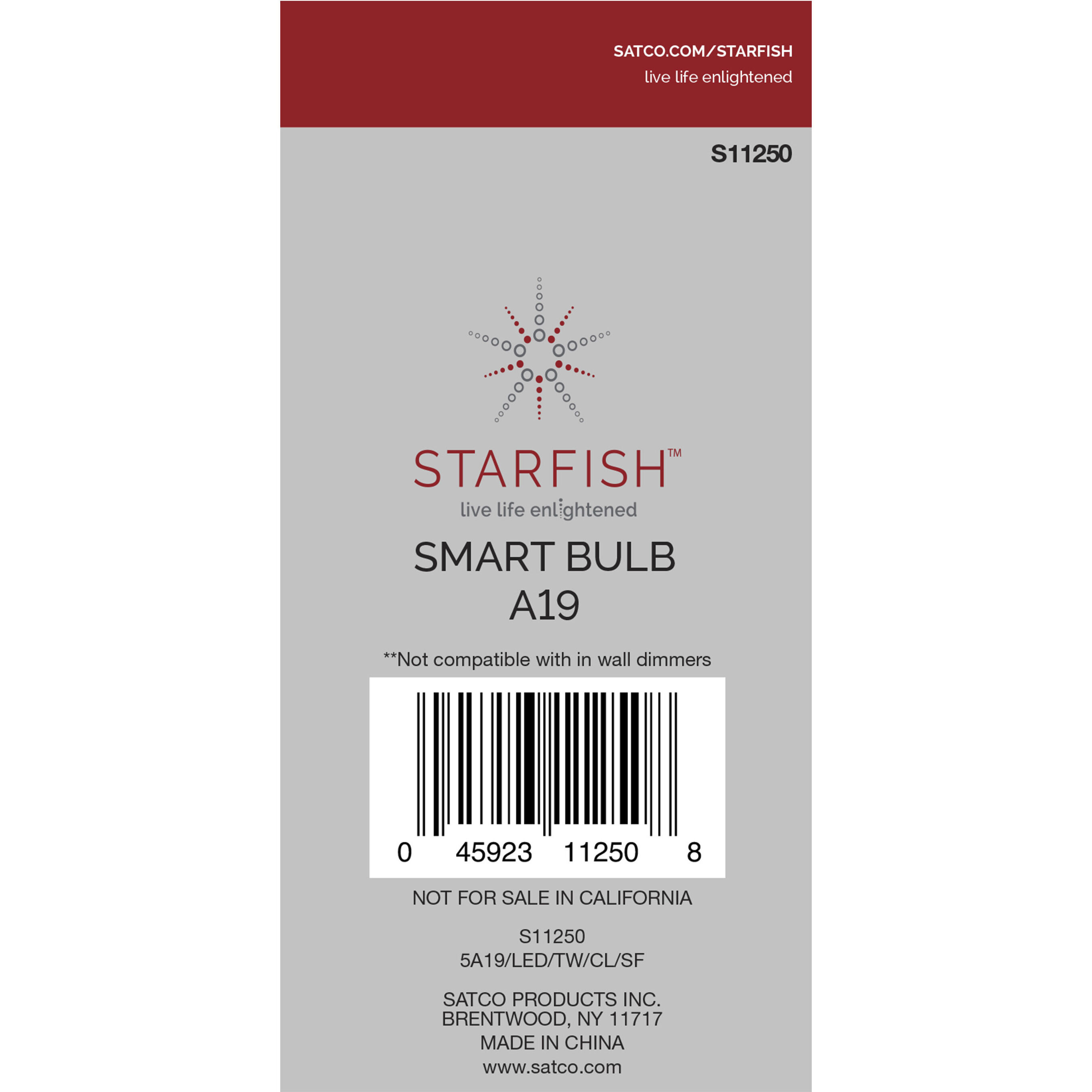 Starfish LED A19 Medium 5.00 watt 2700K Type A 