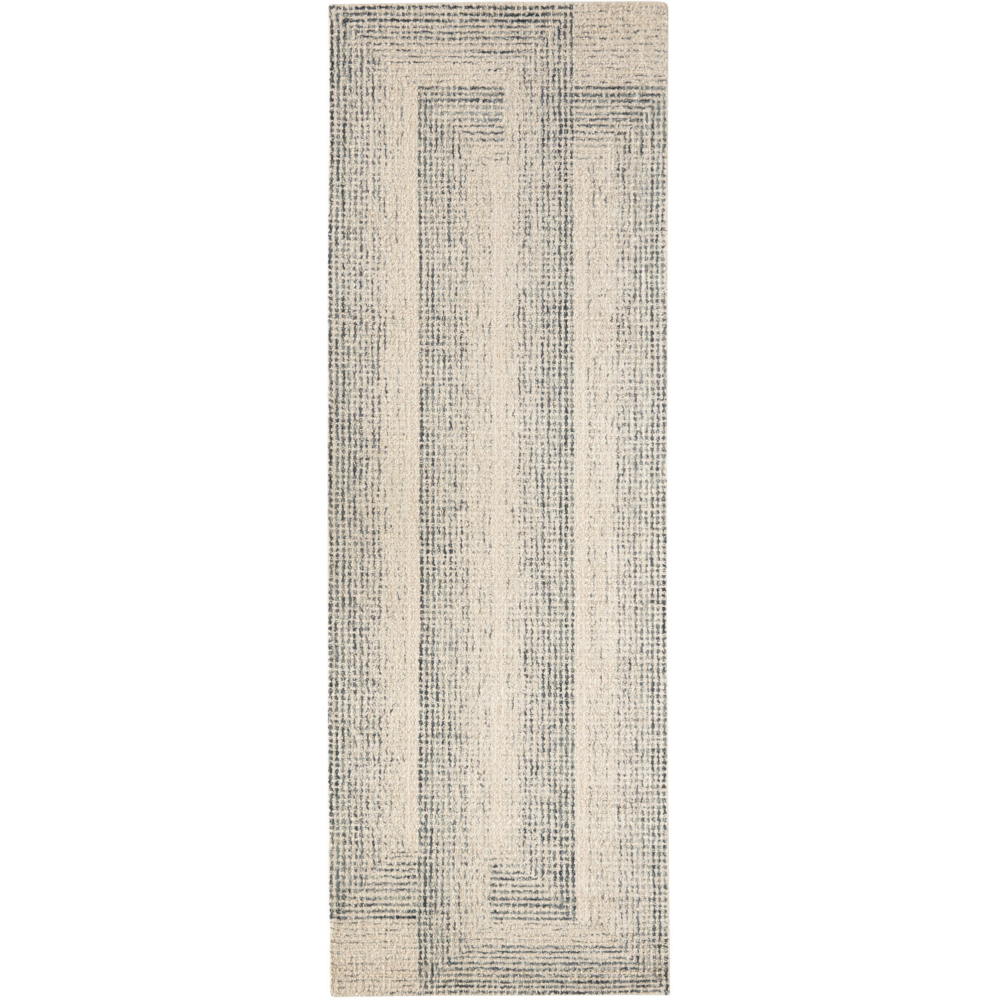 Laid Back Luxe Ivory and Blue Indoor Rug