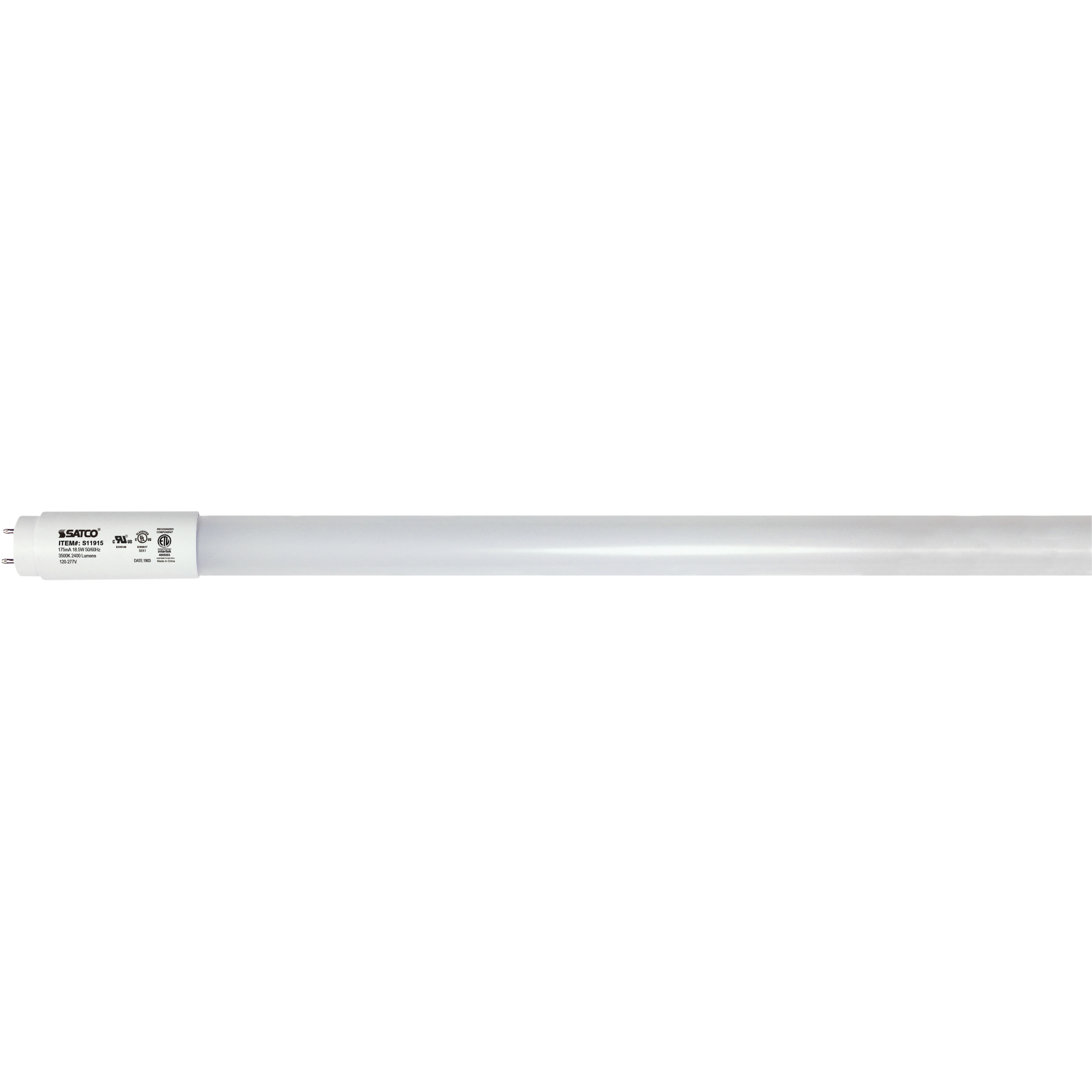 Signature LED T8 Medium Bi Pin 18.5 watt 120V 3500K Light Bulb