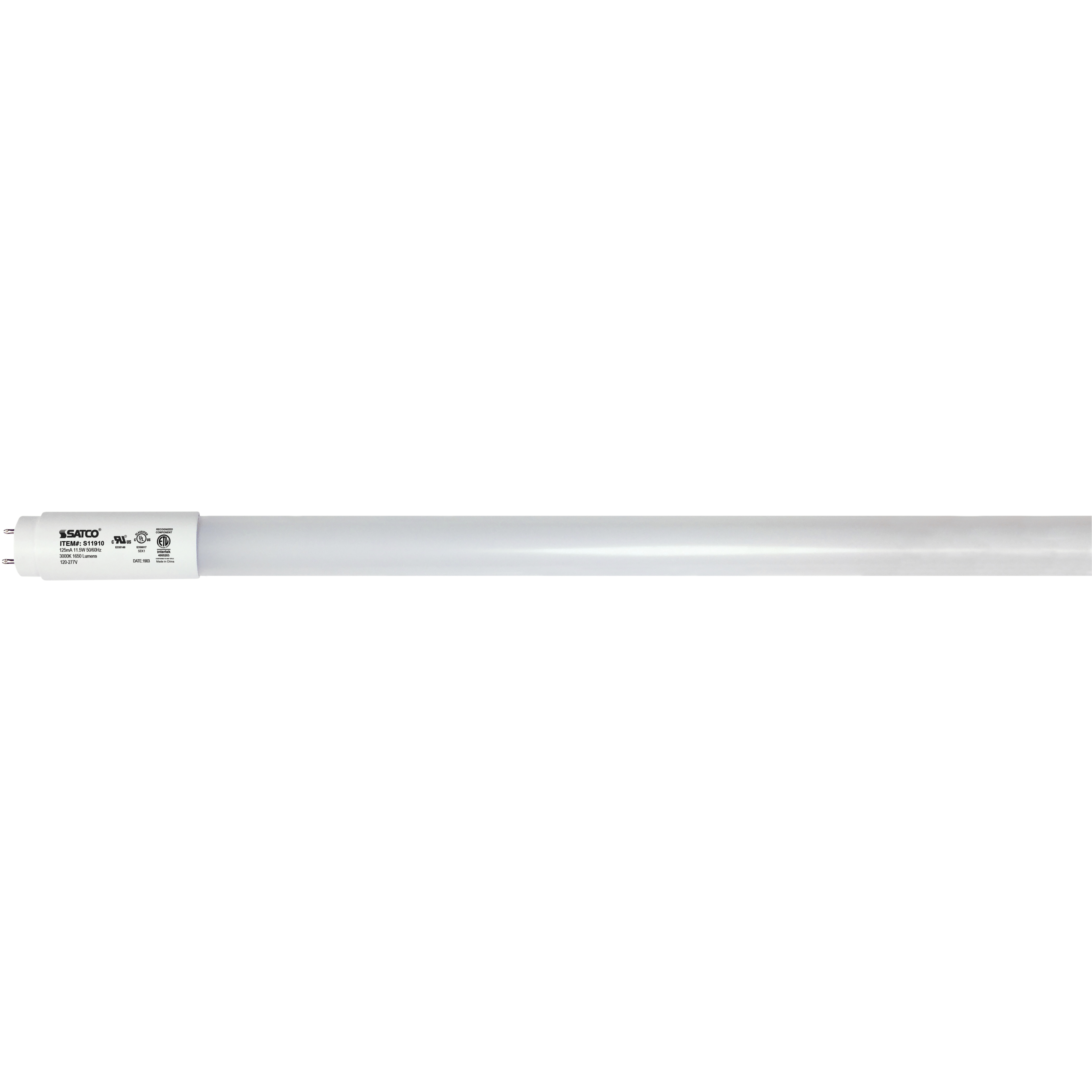 Signature LED T8 Medium Bi Pin 11.5 watt 120V 3000K Light Bulb