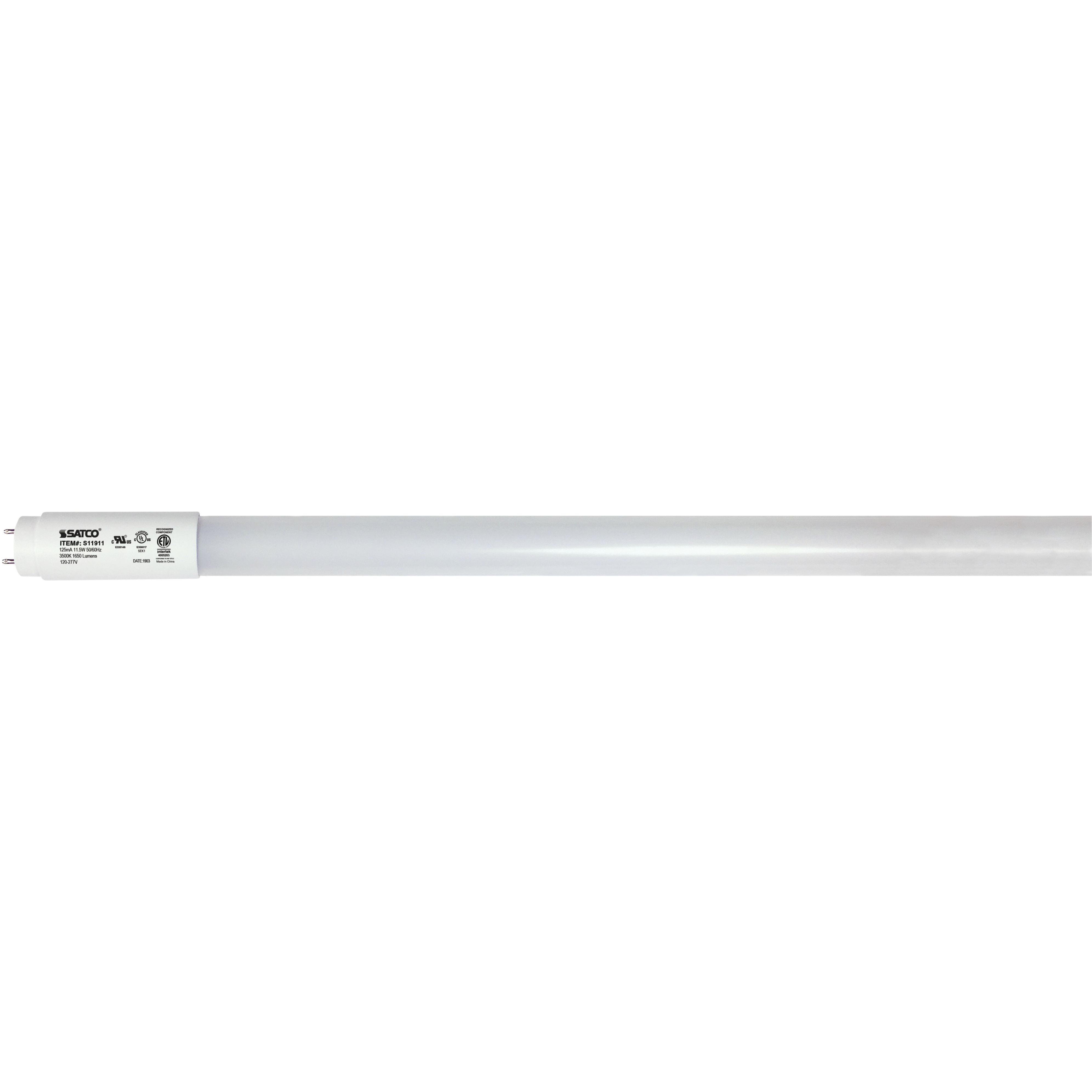 Signature LED T8 Medium Bi Pin 11.5 watt 120V 3500K Light Bulb